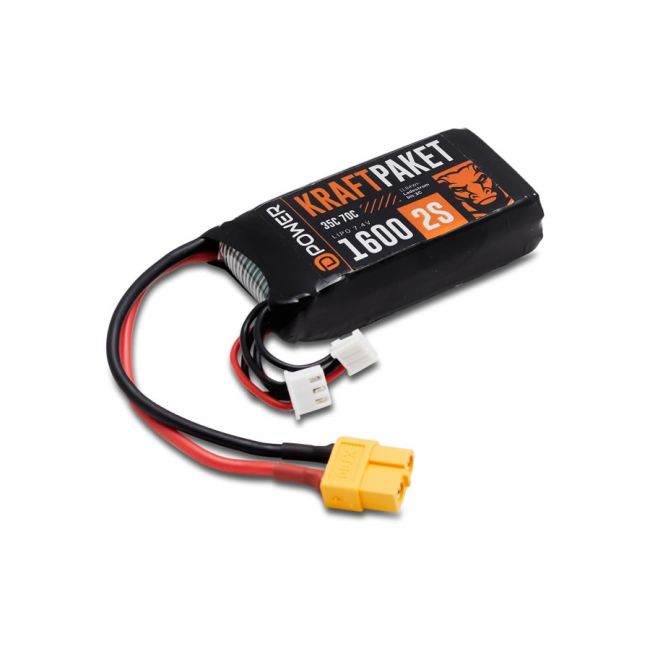 D-Power KRAFTPAKET 1600 2S LIPO 7,4 V 35/70C - XT60 Article number: KP16002