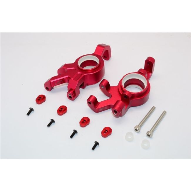 ALUMINUM FRONT KNUCKLE ARMS WITH COLLARS 14PC SET red