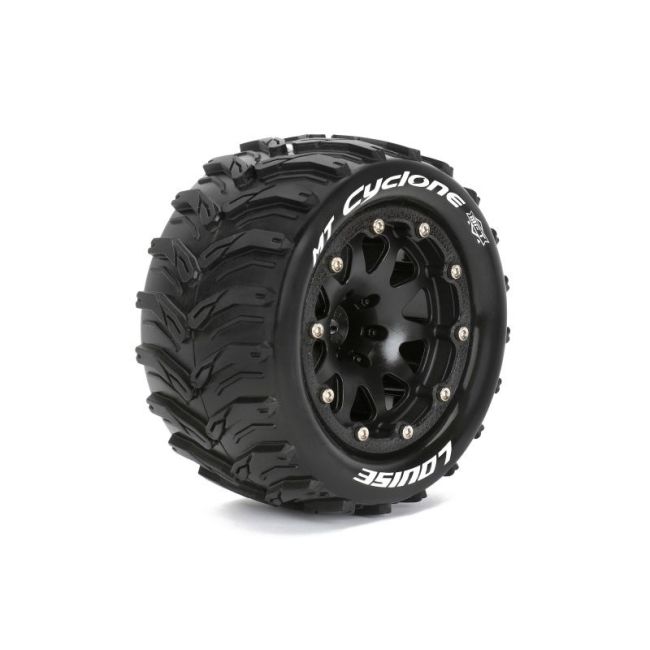 LOUISE, LT3310SBH, MFT MT-CYCLONE bead-lock velg zwart 1/2 offset