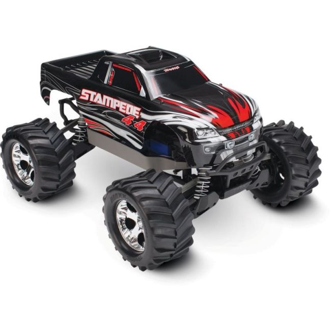 TRAXXAS Stampede 4x4 schwarz RTR +12V-Lader+Akku