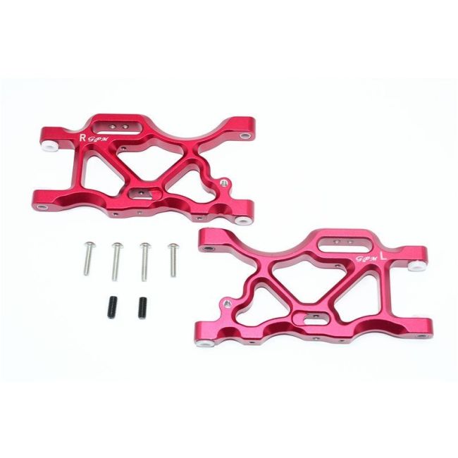 ALUMINUM REAR LOWER ARMS -8PC SET red