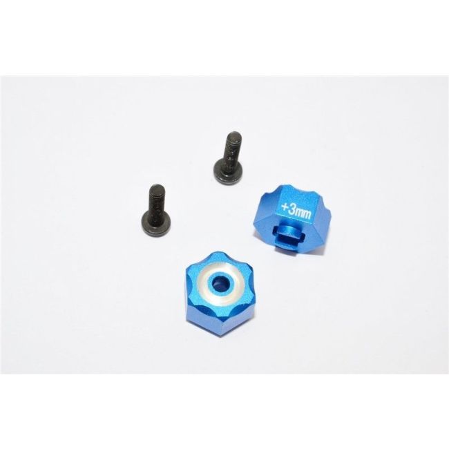 ALUMINIUM HEX ADAPTER (+3MM) -2PCS SET blue