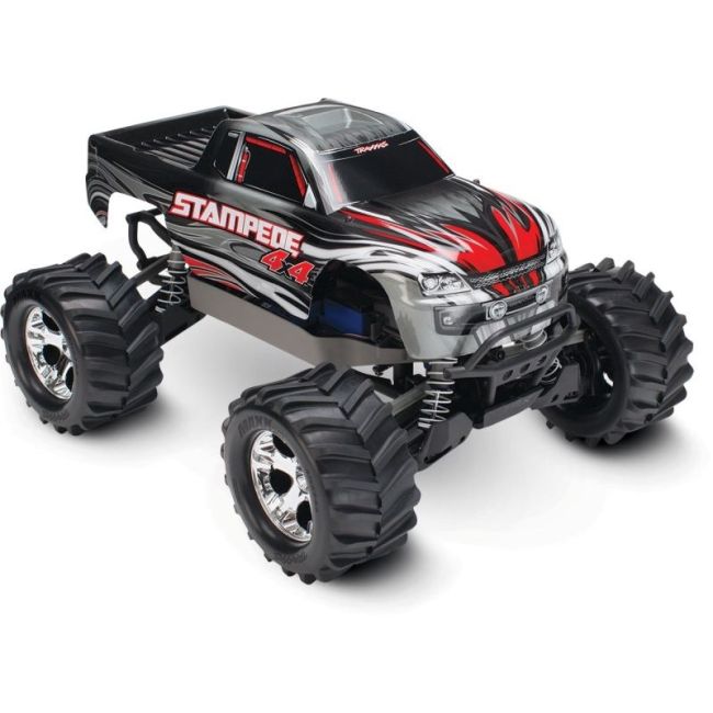 TRAXXAS Stampede 4x4 silber RTR +12V-Lader+Akku