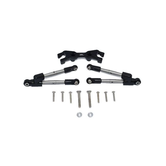 ALUMINUM REAR TIE RODS WITH STABILIZER -13PC SET black