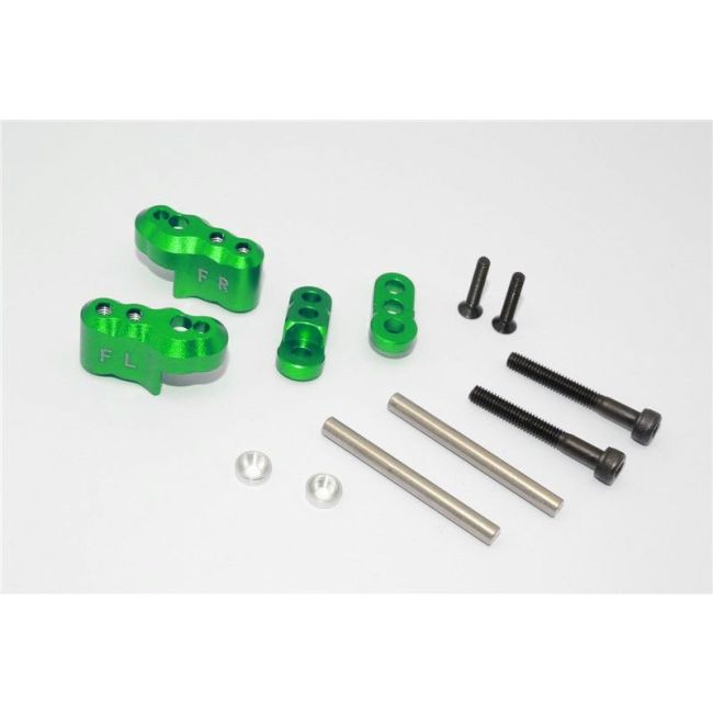 ALUMINIUM FRONT ADJUSTABLE SHOCK MOUNT - 1SET green