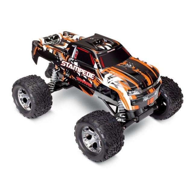 TRAXXAS Stampede orange RTR +12V-Lader+Akku