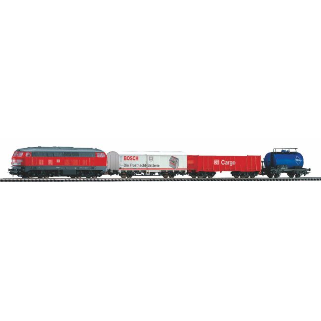 Starter Set Freight Train DB Cargo, PIKO A-Track w. Railbed