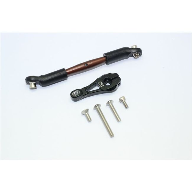 ALUMINUM SERVO HORN WITH SPRING STEEL STEERING LINK -6PC SET