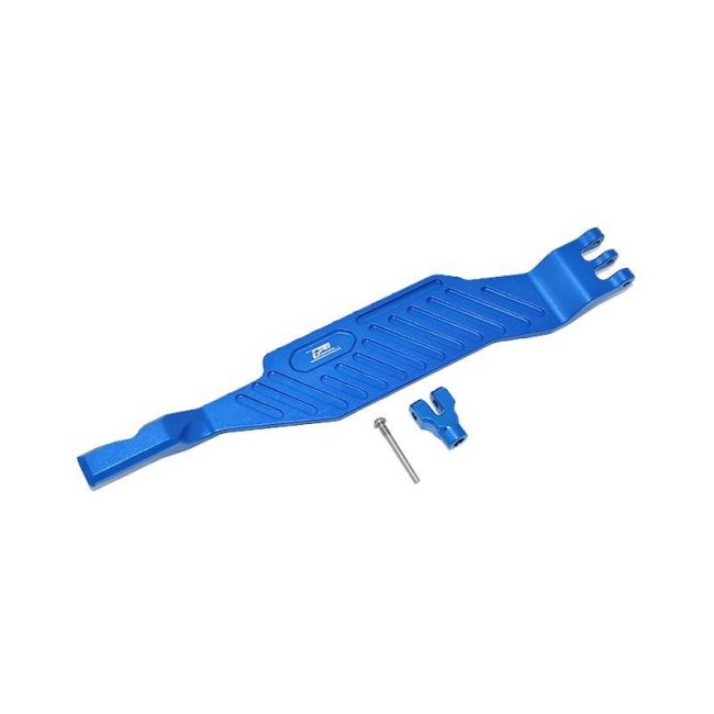 ALUMINUM BATTERY HOLD-DOWN -3PC SET blue