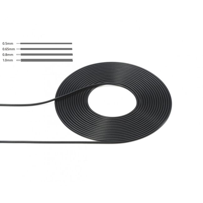 1:6/1:12/1:24 Cable 0.65mm OD Bla 2m