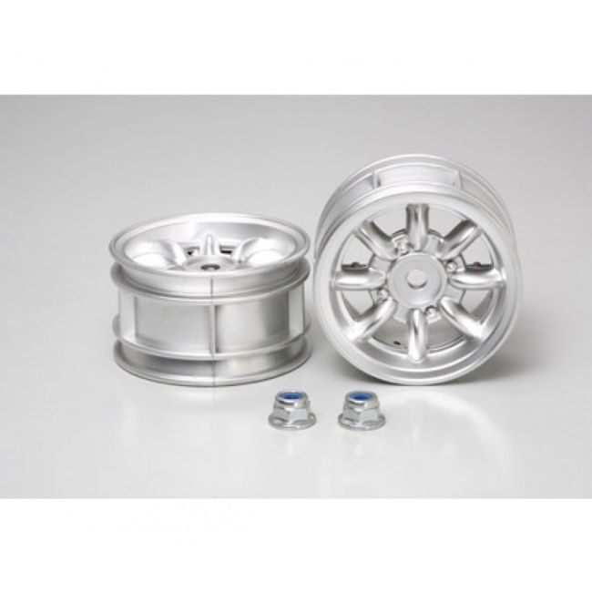 M-Chassis 8-Spoke Wheels (2) Chrome 24mm