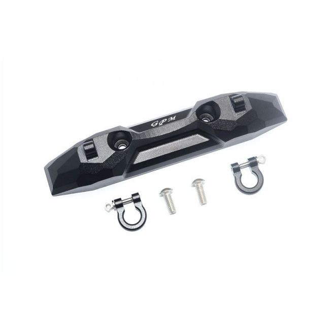 ALUMINUM REAR BUMPER WITH D-RINGS -3PC SET black