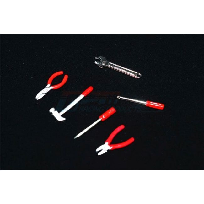 SCALE ACCESSORIES FOR CRAWLERS: METAL TOOLS -6PC SET