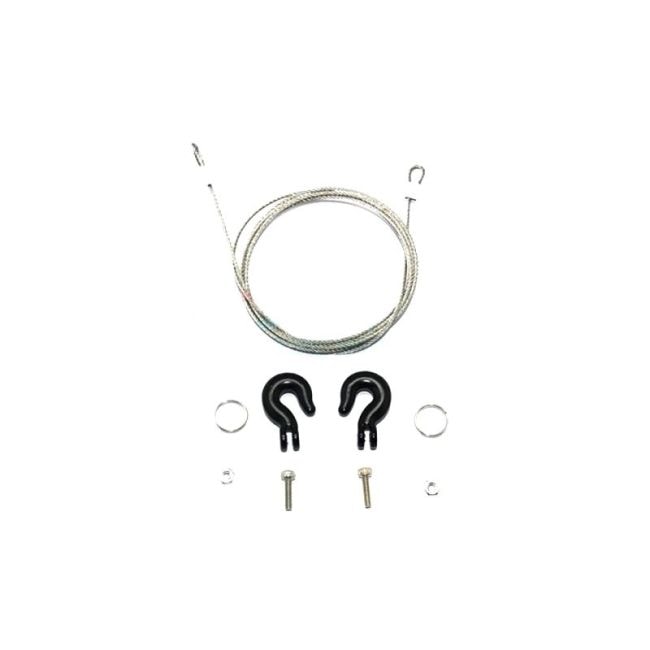 SCALE ACCESSORIES: METAL TOWING HOOKS W/STEEL WIRE -9PC SET