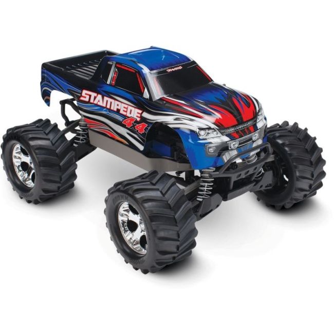 TRAXXAS Stampede 4x4 blau RTR +12V-Lader+Akku