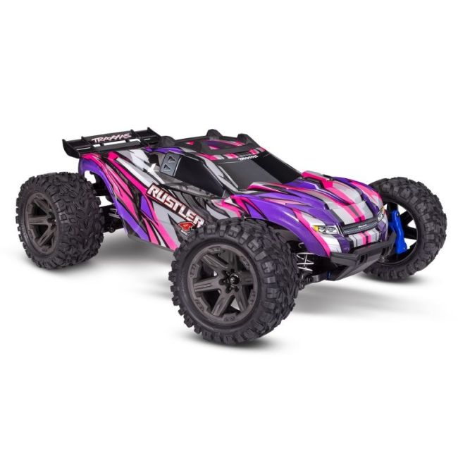 TRAXXAS - TRX67164-4PINK - TRAXXAS Rustler 4x4 BL-2S pink 1/10 Stadium-Truck RTR