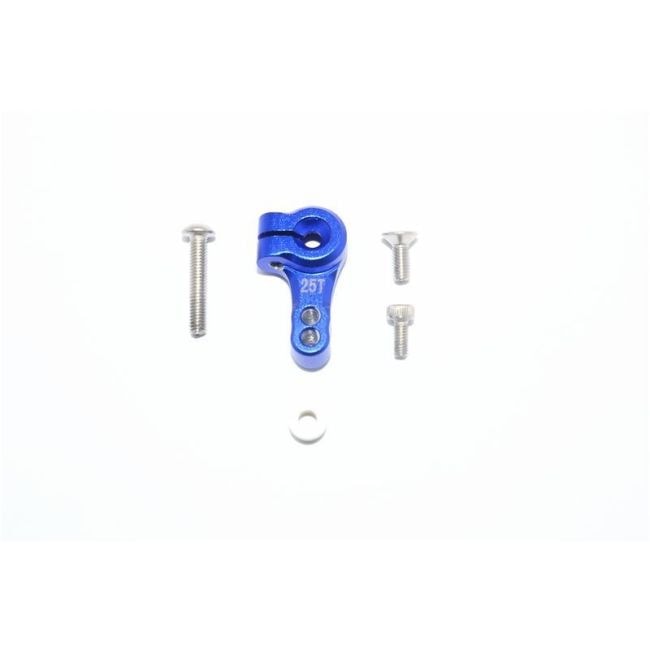 ALUMINUM ADJUSTABLE 25T SERVO HORN -5PC SET blue