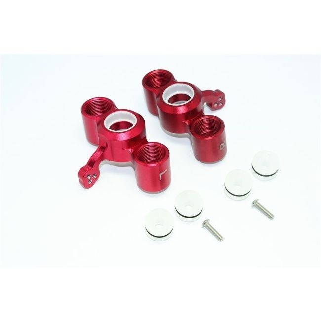 ALUMINUM FRONT KNUCKLE ARMS-8PC SET red