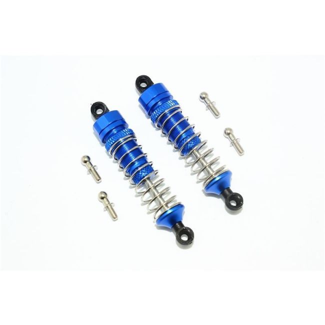 ALUMINIUM FRONT/REAR DAMPER (57MM) - 1PR SET blue