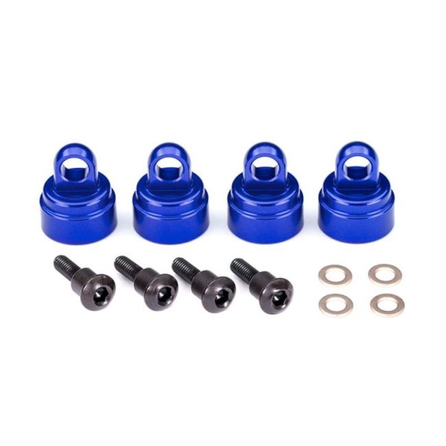 koop Ultra shock caps aluminium blauw (4) by Traxxas for only € 15,95 in TRX 3500 tot 3999, Schokbrekers, Ultra Schokbrekers at Bliek Modelbouw, Bliek Modelbouw. Beschikbaar