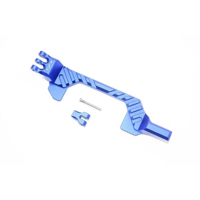 ALUMINUM BATTERY HOLD-DOWN -3PC SET blue