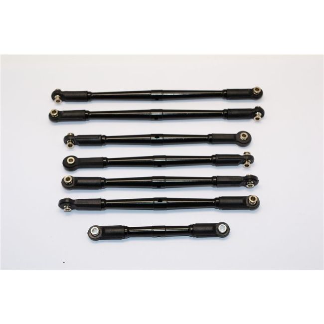 ALUMINUM TIE RODS- 7PC SET black