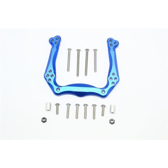 ALUMINUM ADJUSTABLE FRONT DAMPER MOUNT-15PC SET blue