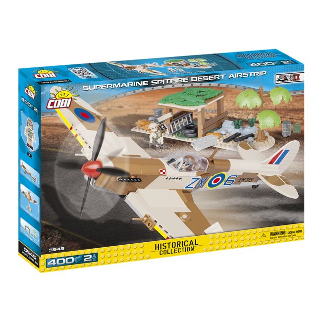 Cobi 400 Pcs Small Army /5545/ Supermarine Spitfire Desert Airstrip