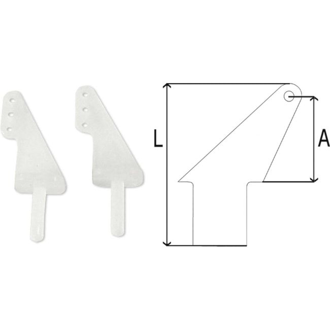 DUBRO CONTROL HORNS MICRO SHOCKFLYER 2 PCS.