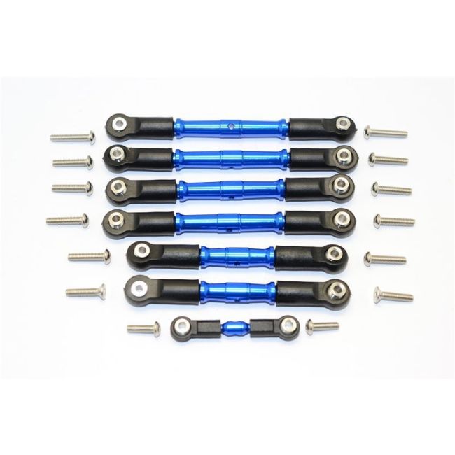 ALU cplt Tbl w PLASTIC BALL ENDS7PCS SET SLASH 4X4 blue