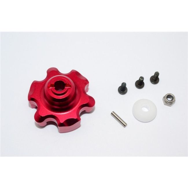 ALUMINIUM SPUR GEAR ADAPTER - 1PC SET red