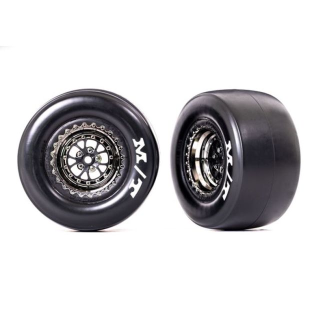 Mickey Thompson ET Slick on velg zwart-chroom achterzijde (2)