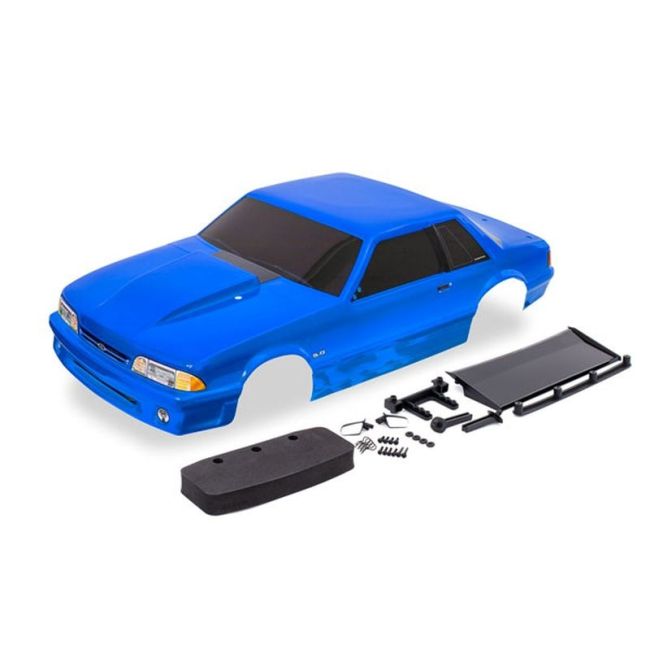 Carrosserie Ford Mustang Fox blauw met aanbouwdelen