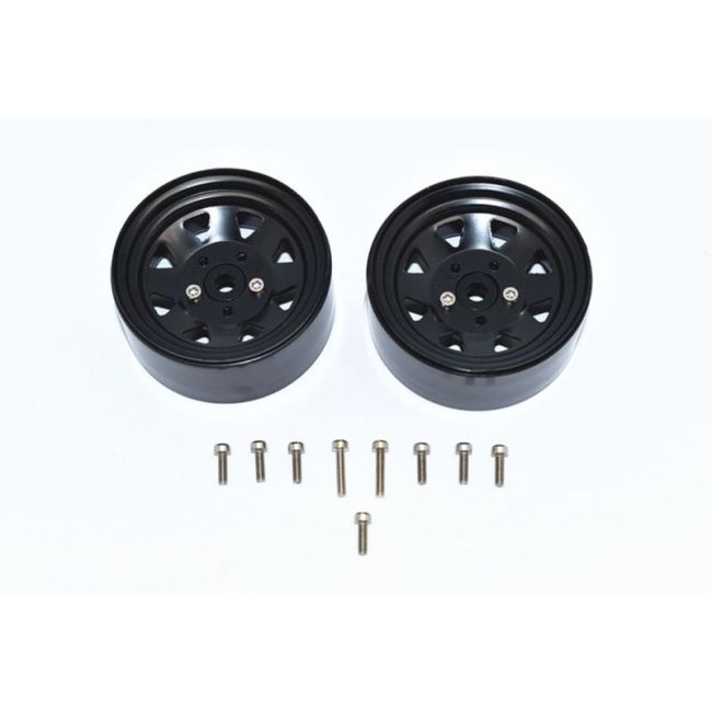 ALUMINUM WHEEL 1.9 FOR CRAWLERS -15PC SET black