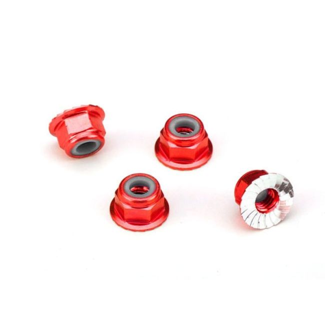 koop M4 moeren 4mm aluminium met gekartelde flens rood (4) by Traxxas for only € 8,95 in Onderdelen en toebehoren, TRX 1500 tot 1999, Hardware, Banden en Velgen, Voorwielophanging en stuurinrichting at Bliek Modelbouw, Bliek Modelbouw. Beschikbaar