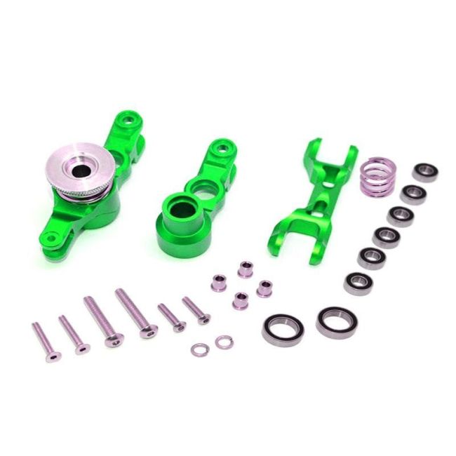 ALUMINIUM STEERING ASSEMBLY - 1SET green