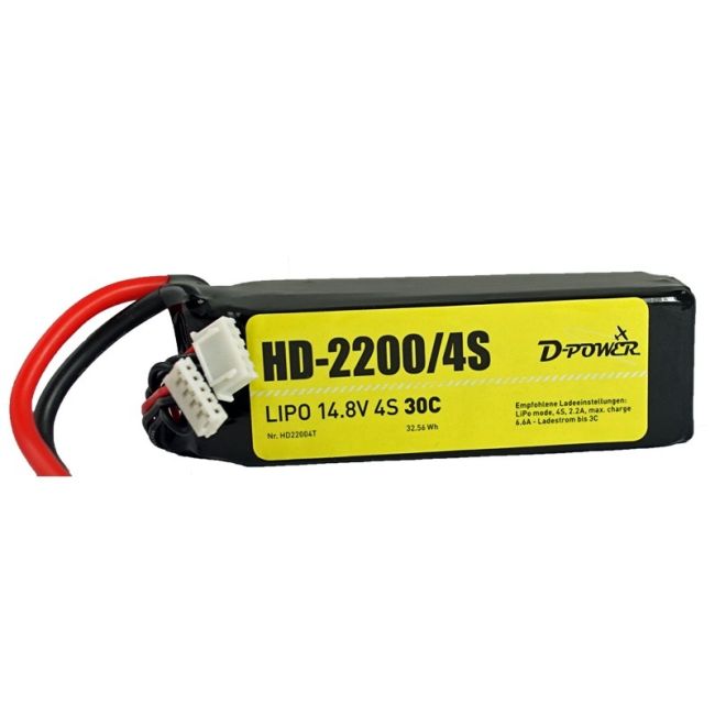 D-Power HD-2200 4S Lipo (14,8V) 30C - XT-60 Stecker