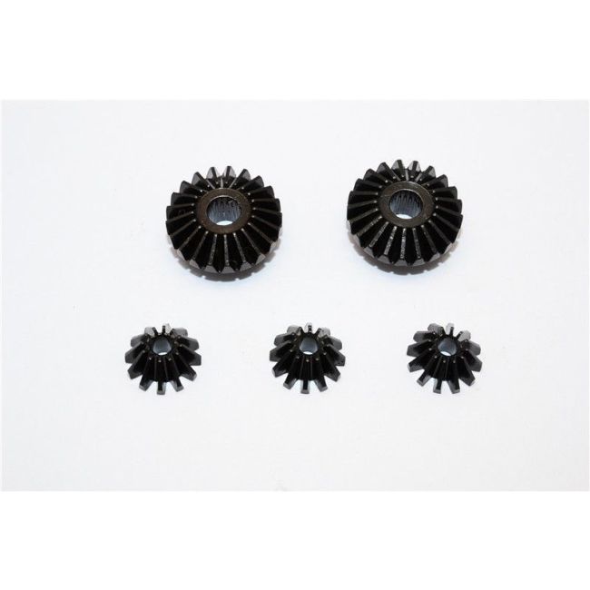 STEEL FRONT BEVEL DIFFERENTIAL GEAR  - 5PCS SET black