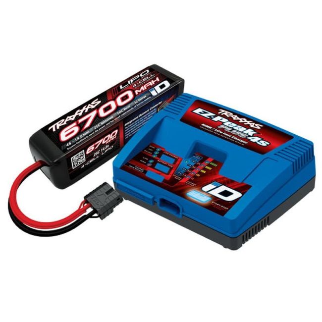 SLVR EZ-Peak Plus 4s snellader 8A & LiPo 6700mAh 4s 25C