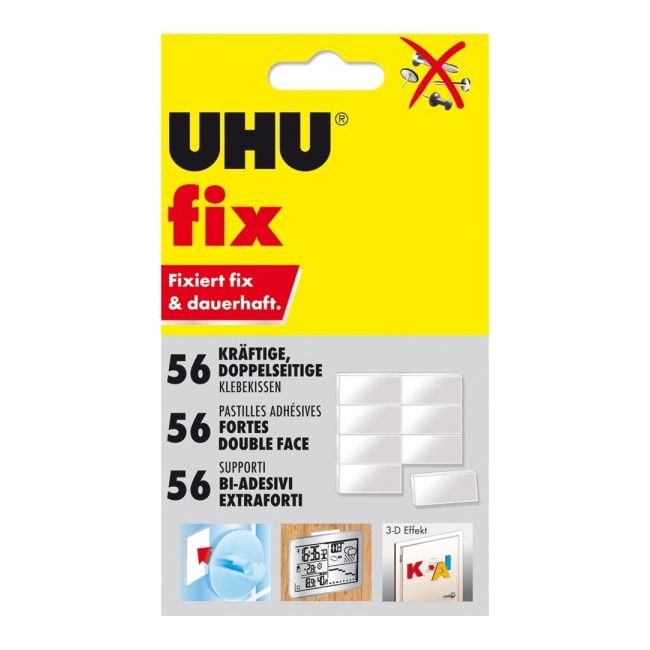 UHU - Fix - 56 pcs - Double-sided adhesive foam pads - Strong