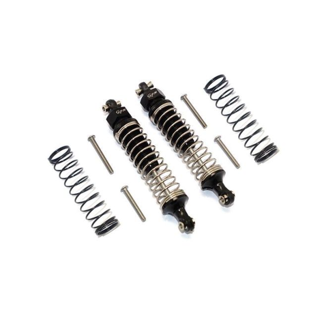 ALUMINUM FRONT/REAR ADJUSTABLE SPRING DAMPERS -8PC SET black