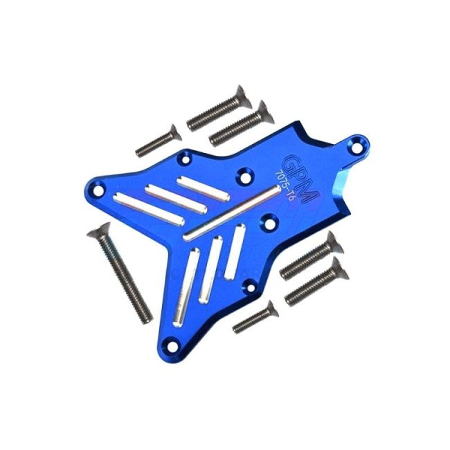 Aluminium 7075-T6 Chassis-Schutzplatte hinten blau