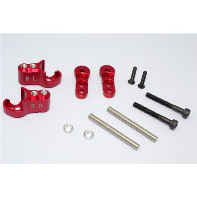 ALUMINIUM REAR ADJUSTABLE SHOCK MOUNT - 1SET red