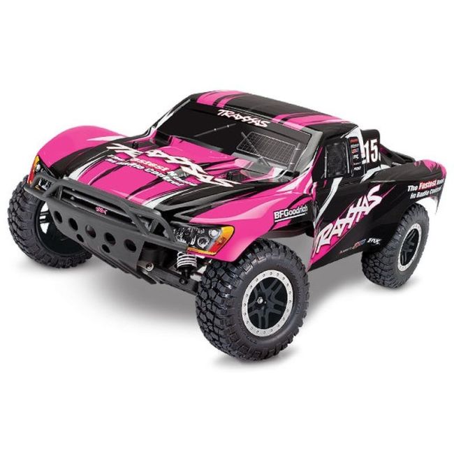 TRAXXAS Slash pinkX RTR +12V-Lader+Akku