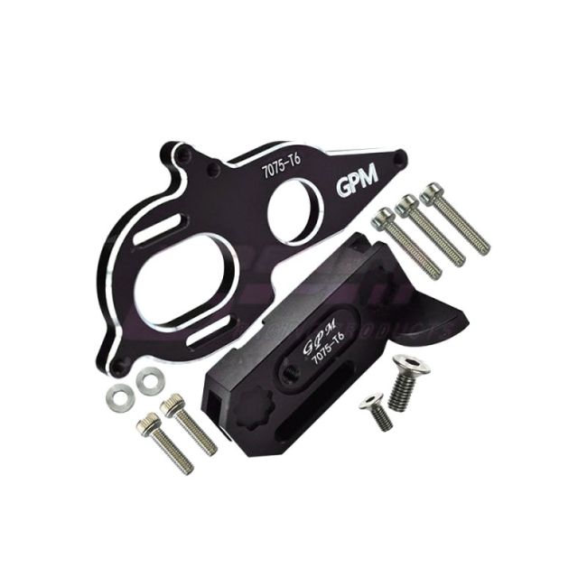 Aluminium Zentral-Getriebe Support & Motorhalter schwarz