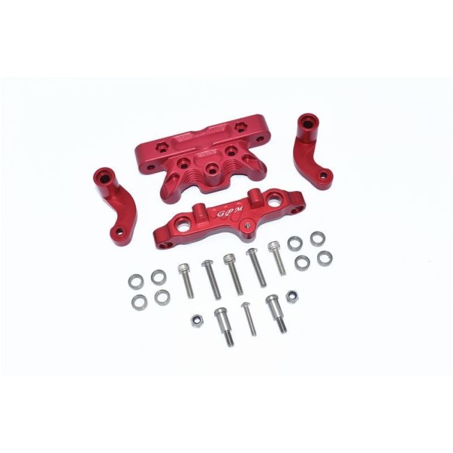 ALUMINUM STEERING ASSEMBLY -22PC SET red