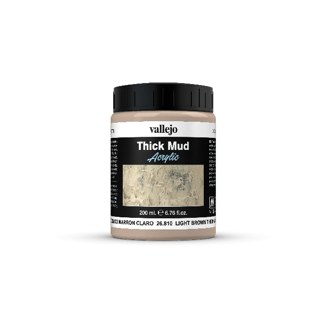 Vallejo Weathering Effects Thick Mud Light Brown 200 ml