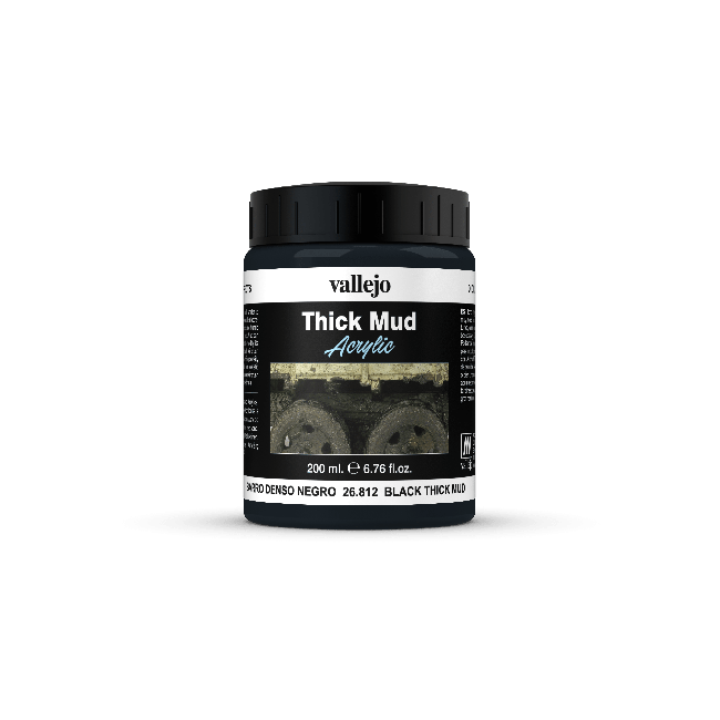 Vallejo Weathering Effects Thick Mud Black 200 ml