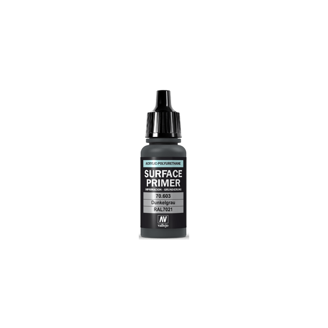 Vallejo Surface Primer German Schwarzgrau (RAL7021) 17ml