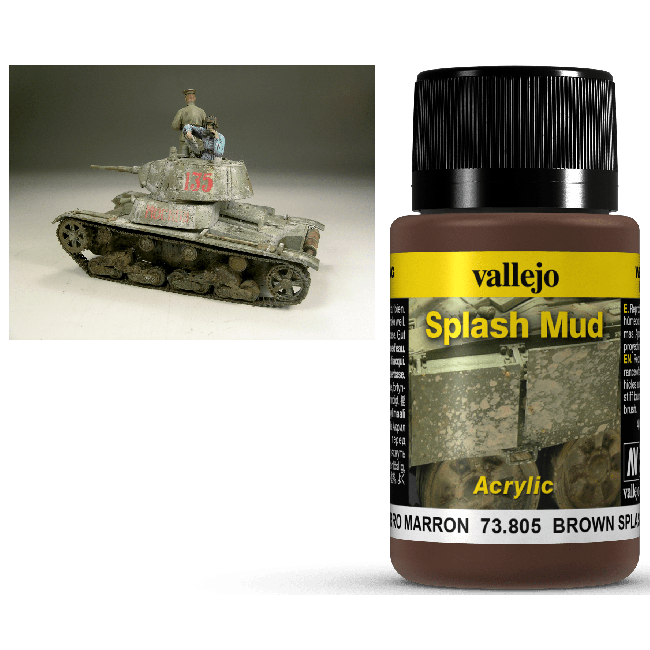 Vallejo Weathering Effects Splash Mud Brown 40 ml